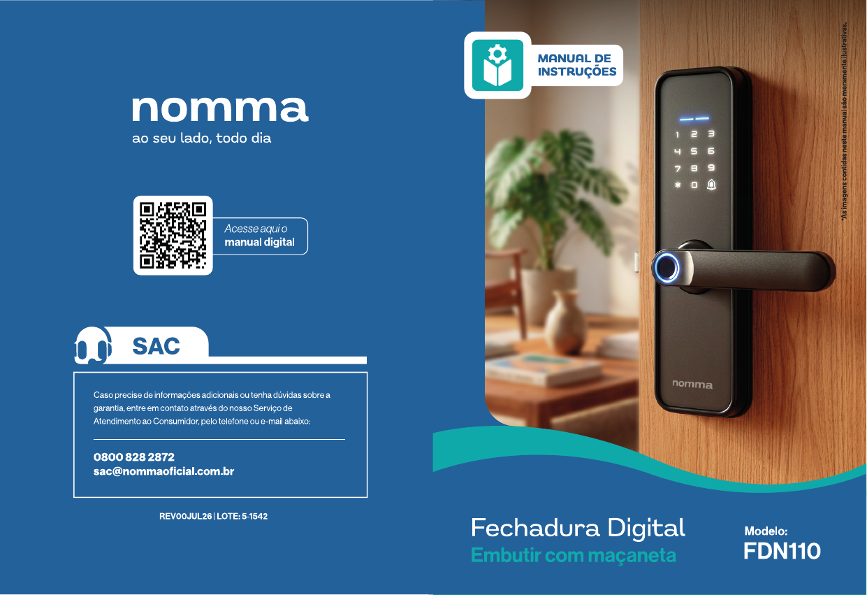 Manual Fechadura Digital FDN 110 — página 1 de 13